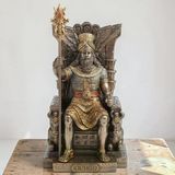Dekoratif Enlil Figürü Veronese Biblo-Mitolojik Tema Şık Salon Dekoru Poliresin Dekoratif Obje 13X12,5X25