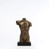 DEKORATİF ERKEK TORSO ANTİK GOLD-19X9X32,5CM
