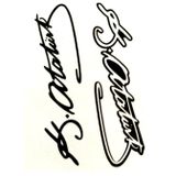 Dekoratif Etiket Sticker K.atatürk İmzası 80X120mm Dl-021 - 4 Adet