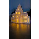 Dekoratif Ev Tealight Mumluk Modern Kış Evi Konsol Süsü Dekoratif Obje Camları Açık Geniş Ev
