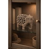 Dekoratif Fil Biblo 10x12 cm – Kafes Detaylı İçinde Küçük Fil Figürlü Otantik Masaüstü & Vitrin Süsü