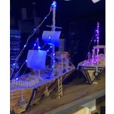 dekoratif gemi gece lambasi pilli el yapımı