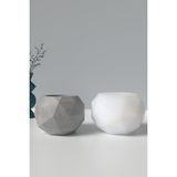 Dekoratif Geometrik Beton Saksı Silikon Kalıp M1 - 1 Adet