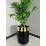 Dekoratif Gold Darbuka 60 cm Parlak Siyah Saksı