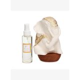 Dekoratif Gold Detaylı Fil Figürlü Seramik Koku Taşı (100 ml Dark Amber Sprey dahil)