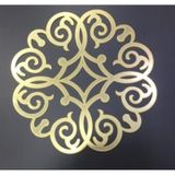 Dekoratif Gold Yapışkanlı Aynalı Pleksi Mobilya Dolap Süsü 25x25 Altın