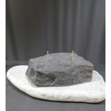 Dekoratif Gri Uzun Granit Mum (16 cm)