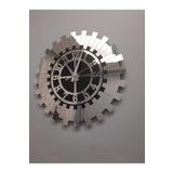 Dekoratif Gümüş Güneş Duvar Saati Modern Türk Rakamı Mdf Aynalı Pleksi 50x50 Cm