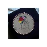 Dekoratif Hasır Duvar Panosu Boyama Tablo Bohem Duvar Tabağı Hasır Sepet Sanat Handmade-35x35cm 100100009135