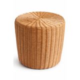Dekoratif Hasır Rattan Sehpa ve Puff | 35 x 40 cm Oturma Odası & Salon | El Yapımı Doğal Rattan
