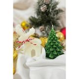 Dekoratif Hediyelik Çam Ağacı Ve Geyik Mum Soywax Yeşil Yılbaşı Hediye Pine Tree Candle