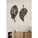 Dekoratif Ikili Yaprak Seti Lazer Kesim Ahşap Duvar Dekorasyon Ürünü Home Wall Decor Tablo