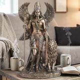 Dekoratif İnanna Figürü Veronese Biblo-Mitolojik Tema Şık Salon Dekoru Poliresin Dekoratif Obje 13,5X11x23 Cm Vitrin
