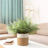 Dekoratif Jüt Saplı Hasır Sepet Saksı 25CM x 25 Cm, Jüt Bej Saksılık, Dekoratif Saksı ve Havluluk - 25 x 25