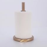 Dekoratif Kağıt Havluluk – Modern Banyo ve Mutfak Kağıt Havlu Tutucu, Dikey Organizer (Vizon-Altın)