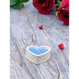 Dekoratif Kalp Formlu Kabartmalı Hoş Kokulu %100 Doğal Soya Mum - Romantik ve Estetik Tasarım - Ev Dekorasyonu, Özel Günler, Sevgililer Günü ve Fotoğraf Konseptleri Için Zarif ve Şık Hediye Seçeneği - LAVANTA KOKULU