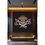 Dekoratif Kare Kanvas Tablo Tekli Kuaför Güzellik Salonu Erkek Berberi 814
