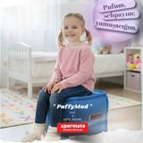 Dekoratif Kare Puf Orta Sehpa Ayak Uzatma Puf 40x40x42 Cm Puffymod (Mavi)