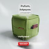 Dekoratif Kare Puf Orta Sehpa Ayak Uzatma Puf 40X40x42 Cm Yeþil Puffymod