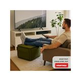 Dekoratif Kare Puf, Orta Sehpa Ayak Uzatma Pufu, Kiremit Renk
