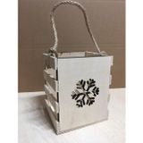 Dekoratif Kartanesi Ahşap Mumluk Yb-116 (14X11X11)