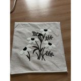 Dekoratif Kırlent - Bej - Beyaz - 45 x 45