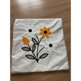 Dekoratif Kırlent - Bej - Turuncu - 45 x 45