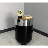 Dekoratif Krom Darbuka 60 cm Parlak Siyah Sehpa