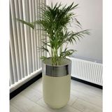 Dekoratif Krom Darbuka 70 cm Beyaz Saksı