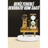 Dekoratif Kum Saati Deniz Feneri Masa Hediyeli Eşya