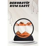 Dekoratif Kum Sulu Kum Saati Yuvarlak Şık Kum Tablosu Kum Saati Şeklinde Kum Tablo - Renkli