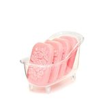 Dekoratif Küvetli Pembe Sabun Banyo Seti