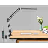 Dekoratif Led Masa Lambası Sy040 Usb Kablolu Kademeli 3 Eklemli Led Masa Lambası, Kıskaçlı Model Çalışma Masası Lambası Kitap Okuma İçin Işık (Sy040 - Siyah) [Enerji Sınıfı A]