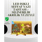 Dekoratif LED Yazı Tahtası – Silinebilir, Neon Kalemli, Planlama ve Hatırlatma Için Ideal - Şeffaf