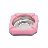 Dekoratif Masa Küllüğü - Pembe Kare Küllük İç Kısmı Metal