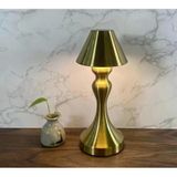 Dekoratif Masa Lambası, Kısılabilir 3 Farklı Ton Led Romantik, Şarj Edilebilir Dokunmatik Küçük, Yatak Odası Bar Restoran İçin Başucu Komidin (İnce Belli) [Enerji Sınıfı A]