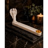 Dekoratif Melek Tütsülük Çubuk ve Konik Tütsü Tutucu Meditasyon & Yoga Ev Hediyesi (25x6.5 cm)