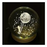 Dekoratif Merdiven Astronot Tasarımlı Ahşap altlıklı Işıklı Cam Küre Büyük Boy Cam:8cm Ahşap:2cm