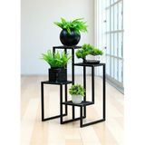 Dekoratif Metal 4 Raflı Saksılık Katlı Dikey Saksı Standı Çiçeklik Bahçe Ve Balkon Dekoru Garden