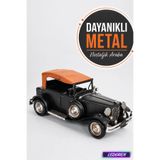 Dekoratif Metal Araba Nostaljik Vintage El Yapımı Retro Klasik Masa Üstü Biblo C0289