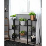 Dekoratif Metal Ayaklı 8 Tel Raflı Saksılık Katlı Saksı Standı Çiçeklik Garden - Çok Renkli