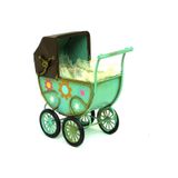 Dekoratif Metal Bebek Arabası Biblo Vintage Hediyelik MKTB-Knm-C0316