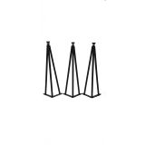 Dekoratif Metal Boru Firkete Sehpa Ayağı (41.5 Cm - 3 Adet)