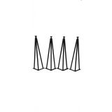 Dekoratif Metal Boru Firkete Sehpa Ayağı (41.5 cm - 4 Adet)
