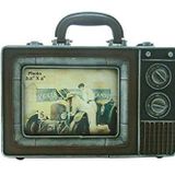 Dekoratif Metal Çerçeve Televizyon Temalı Vintage Hediyelik