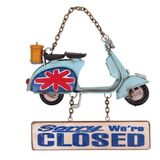 Dekoratif Metal Kapı Yazısı Scooter Vintage Dekoratif Hediyelik
