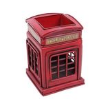 Dekoratif Metal Londra Telefon Kulübesi Kalemlik Vintage Hediyelik