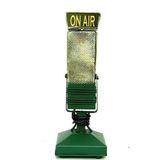 Dekoratif Metal Mikrofon Obje Biblo Vintage Hediyelik