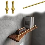 Dekoratif Metal Raf Koruma Ray Seti - 2 Paket Altın, 29 inç/74 cm - Ayakkabı Rafları ve Kitaplıklar için Güvenlik Çubuğu, Düşme Önleyici Çit, Depolama Teşhir Arttırıcı, Şık Ev Organizasyonu