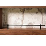 Dekoratif Metal Raf Koruma Rayı Seti - Ahşap/Galeri Rafları için 30-42 cm Ayarlanabilir Devirme Rayı, Özelleştirilebilir Kitaplık ve Ayakkabı Rafı Güvenlik Çubuğu (Siyah, 8'li Paket, 28 inç/71 cm)